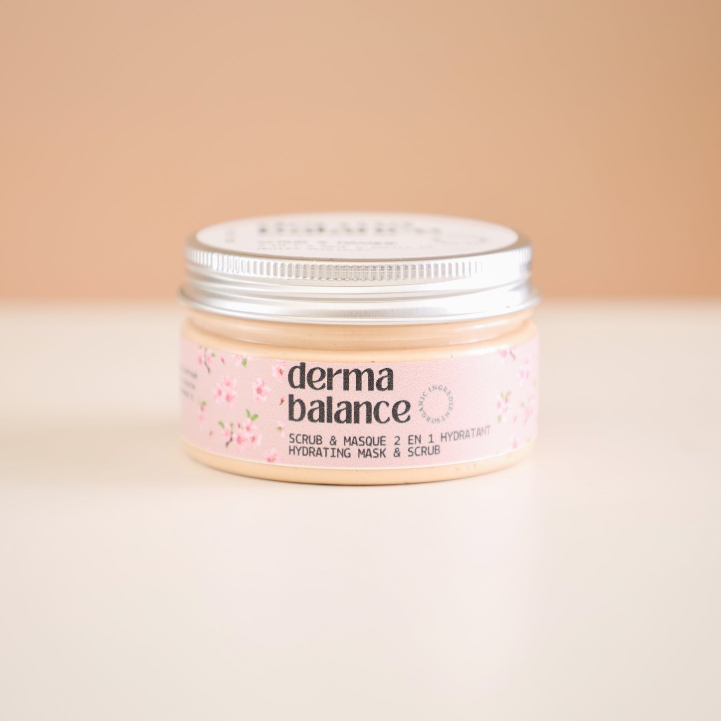 Scrub et Masque 2 en 1 Hydratant à l'Eau de Rose, Huile d'Amande Douce et Hibiscus
