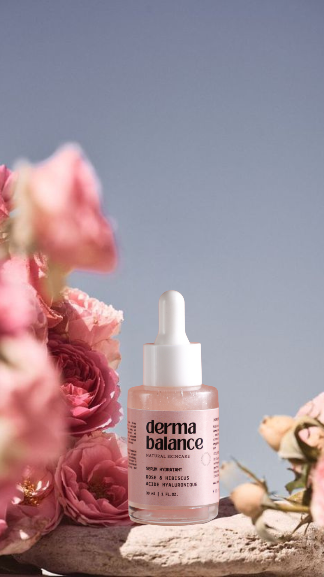 Sérum Hydratant Rose, Hibiscus et Acide Hyaluronique